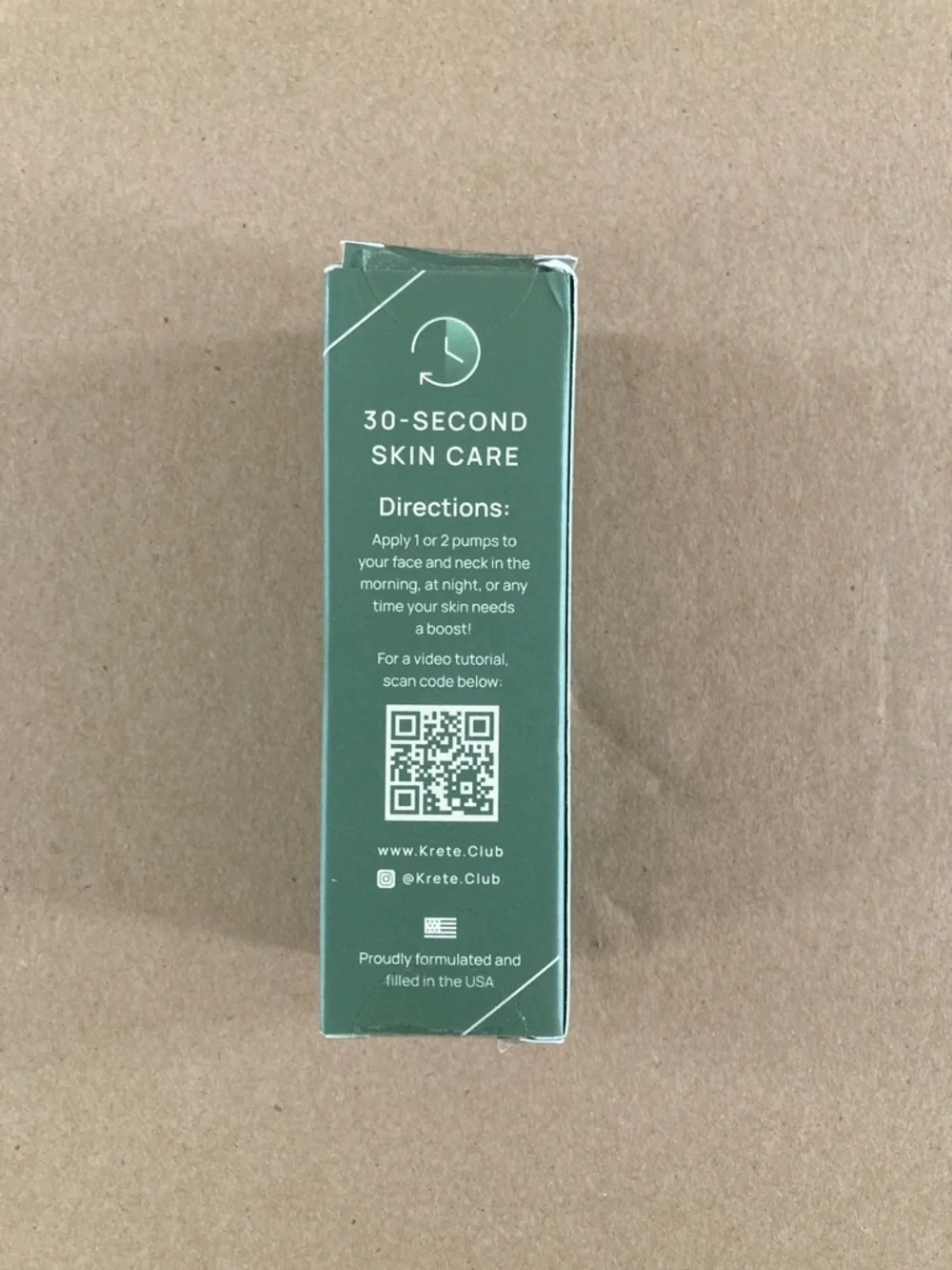 KRETE  Hydrating Facial Serum for Men NWT Apple Stem Cell Extract 1 oz